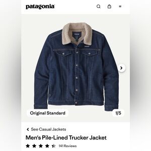 NWT Patagonia Men's Pile-Lined Trucker Jacket - Original Standard M